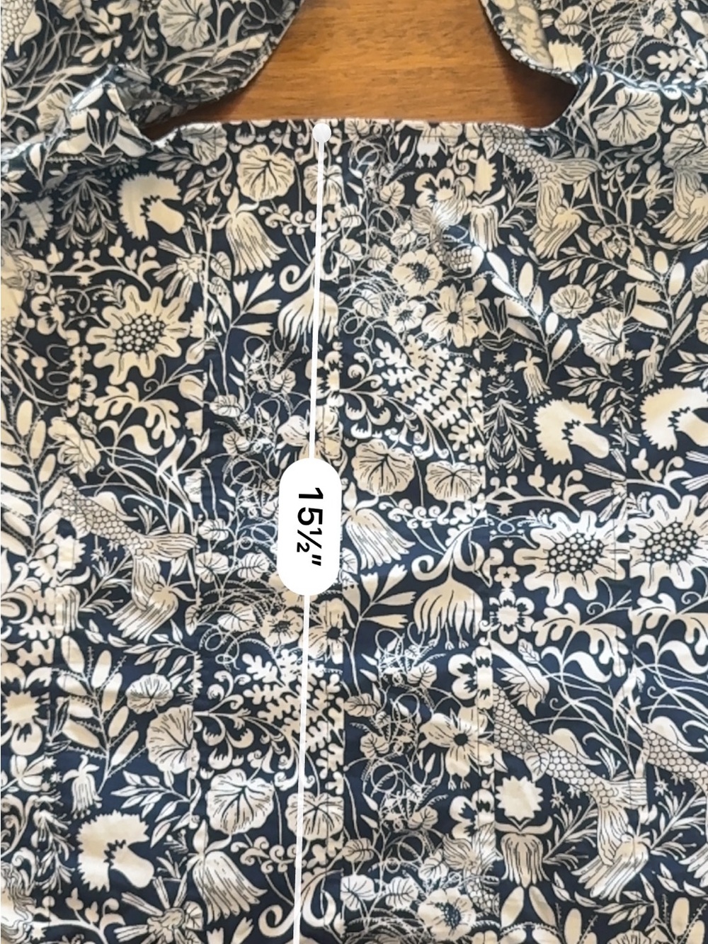 J Crew Floral Puff Sleeve Crop Top Women’s size 14 Blue White Smocked BR056 - Picture 8 of 11